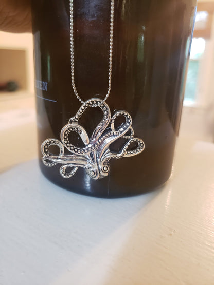 Silver Octopus Necklace