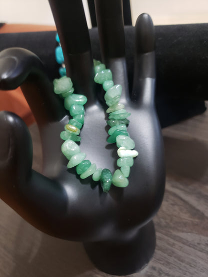 Green Aventurine Chip Bracelet