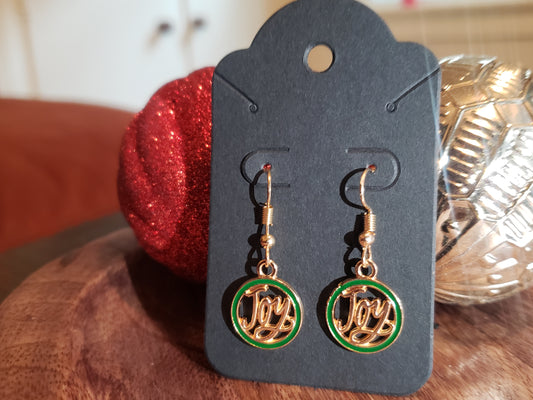 Gold Circle Joy Earrings