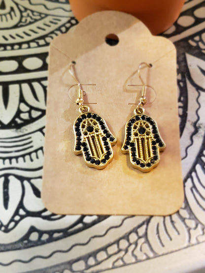 Protective Charm Hamsa Earrings