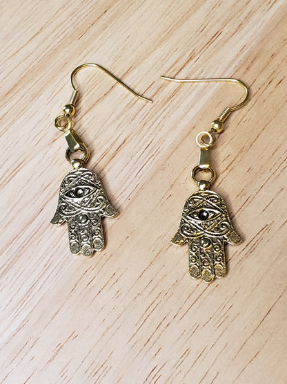 Gold Hamsa Earrings