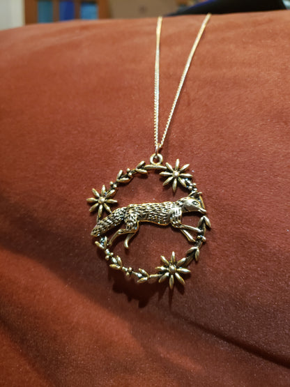 Foxglove Floral Circle Necklace