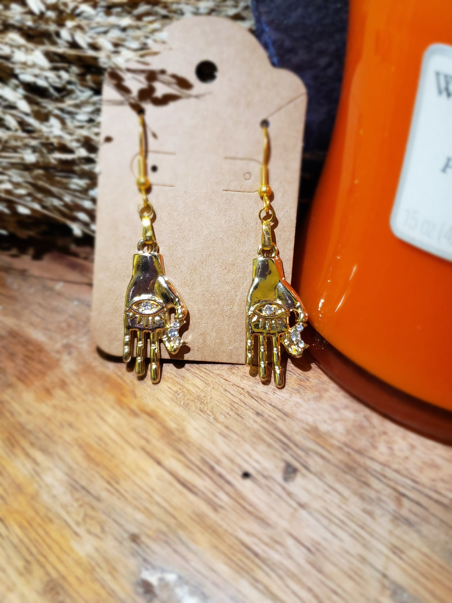 Gilded Hamsa Earrings