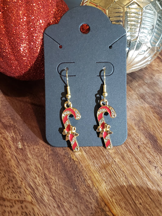 Candy Cane Charm Earrings